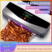 Scelleuse sous vide sans fil portable à aspiration puissante, entièrement automatique, rechargeable, pour la conservation des aliments à domicile