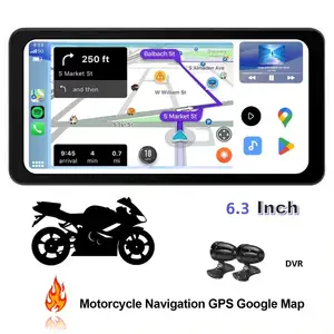 2024 nuovo arrivo 6.3 "Android moto schermo IP67 impermeabile 8-Core GPS BT WIFI 4G DVR TPMS moto Nivagation Carplay