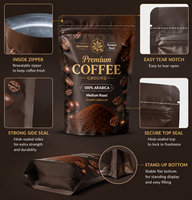 Sachets Doypack Mylar refermables anti-odeur pour café, thé, épices et aliments – Matériel d'emballage