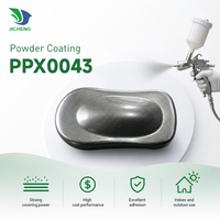 Fournisseur de revêtement en poudre époxy nacré pur gris imperméable PPX0043 pour métal, application par pulvérisation électrostatique