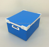 Récipient en plastique pliable PP ondulé Polionda personnalisé Pradan Case transportant la boîte de rangement avec poignées pour une grande partie