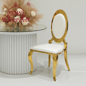 Chaise royale de trône de luxe d'acier inoxydable de haut dos pour l'événement de mariage - Product Image 2