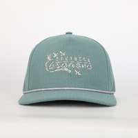Gorra de malla de conductor de camión de poliéster 100% al por mayor logotipo bordado personalizado sombrero a rayas de 5 paneles OEM disponible con decoración de cuerda