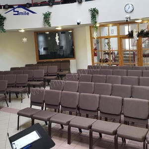 <strong>Cheap</strong> High Quality Padded Theatre Furniture Interlocking <strong>Chairs</strong> Embroidery Logo Fabric Church <strong>Chairs</strong> - Product Image 1