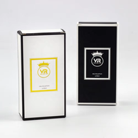 Conception personnalisée de luxe boîte d'emballage cosmétique en papier pour bouteille d'huile essentielle de parfum en relief en or