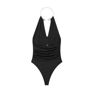 SHENZHU <span class=keywords><strong>Tuta</strong></span> <span class=keywords><strong>Elegante</strong></span> da <span class=keywords><strong>Donna</strong></span> con Scollo a V e Halter, Stile Europeo Americano, Nuova Collezione Autunno Estate 2025, per Tutti i Giorni - Product Image 3