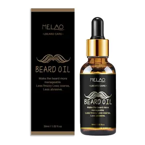 MELAO OEM Grow Beard Thicker More Full Thicken Hair Men Beard Care Grooming Treatment Growth Beard Oil