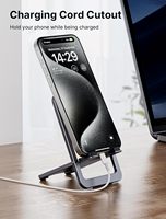 Support de téléphone pliable réglable en aluminium accessoire de voyage de bureau Portable tableau de bord Compatible pour iPhone 16 support de téléphone portable