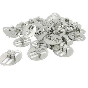 Support de mèche de bougie en métal de forme ronde, support de mèche en bois, languette de maintien en métal - Product Image 1