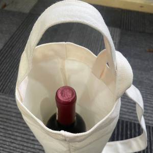 Porta Botellas de Vino de Lona de Algodón de Tamaño Mediano con Diseño de Letras, Asa Larga para Llevar, Regalos con Logotipo Personalizado - Product Image 2
