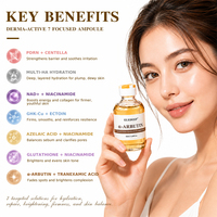 7 types d'ampoules Derma-Active ciblées PDRN réparatrices au glutathion éclaircissant pour booster la peau, compatibles avec la pistolet à oxygène portatif