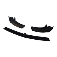 Noir brillant de style Brabus pour Mercedes Benz Classe C W205 2015-2018 3 pièces Spoiler de séparateur de lèvre avant