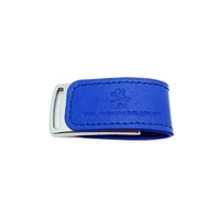 Clé USB personnalisée en cuir avec logo en relief avec porte-clés boîtier en PU marron noir blanc bleu clé USB 32 Go 64 Go 128 Go
