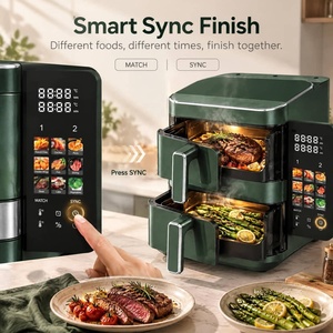 Freidora <span class=keywords><strong>de</strong></span> Aire 12l Digital Multifunción Doble Puerta Apilable con Más <span class=keywords><strong>de</strong></span> 25 Accesorios y <span class=keywords><strong>Libro</strong></span> <span class=keywords><strong>de</strong></span> <span class=keywords><strong>Recetas</strong></span> Personalizable - Product Image 2