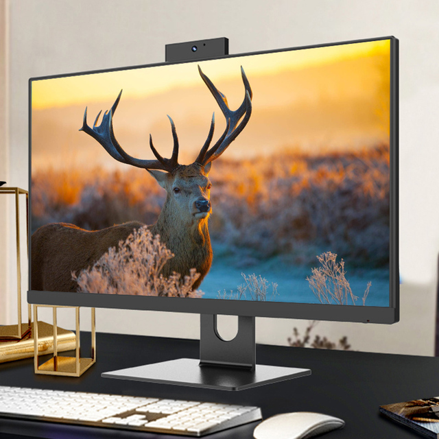 New 23.8''/27'' M-ATX Wandong AIO PC 16GB+256GB SSD+HDD Integrated Graphics IPS/VA Panel /VGA EU/UK/AU Plug Win11 Full Set