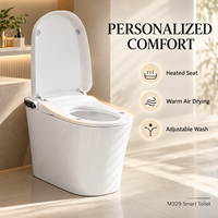 Toilette intelligente monobloc minimaliste à poser au sol avec fonction lavage féminin et chauffage instantané, pour salles de bain et showrooms, fournisseur de toilettes intelligentes