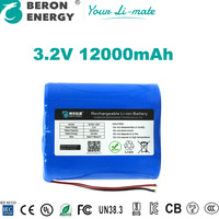 Paket Baterai Lithium Kustom 12Ah LiFePO4 Daya Tahan Ultra Lama dengan BMS Terintegrasi untuk Perangkat Pemantauan Ternak 24 Jam