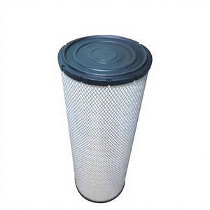 Nouvel élément filtrant d'air de remplacement pour moteur diesel de camion lourd AF25687, forme conique avec couvercle supérieur noir - Product Image 1