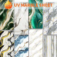 Panneau mural intérieur en PVC imperméable, charbon de bambou, PET, revêtement UV, ignifuge, effet marbre, pour projets hôteliers et commerciaux