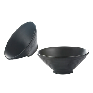 Juego de Tazones de Melamina Desechables Personalizados para Restaurante Japonés, Modernos, Ecológicos, para Sopa de Fideos <span class=keywords><strong>Lamian</strong></span>, Color Negro, para Bodas - Product Image 5