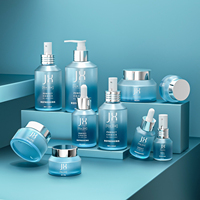 Ensemble de pots de crème pour soins de la peau de luxe, vides, en verre, avec pompe, vaporisateur, flacon de sérum, flacon de toner, 15, 30, 60, 100, 120, 200 ml, 4 oz