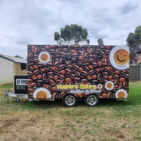 Mini camion de cuisine électrique, camping-car, cadre en aluminium et fibre de verre, équipement de café, roues, construction en acier inoxydable, résistant à la rouille