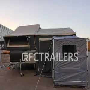 Deluxe Extra grande espaço dobrável caravana camping trailer