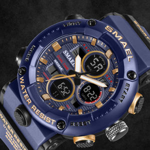 Montre numérique noire de marque pour hommes hommes, montre-bracelet d'étudiant sportif étanche en plein air chronographe horloge à main <span class=keywords><strong>G</strong></span> montre choc - Product Image 3