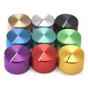 ISO Certificated CNC Manufacturer HKAA DIY Different Color Anodized Aluminum Knob Luxurious Gold Knob