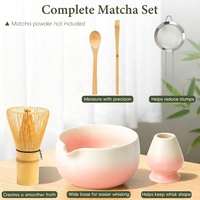 Ensemble de fouets à matcha, ensemble de matcha en céramique, fouet en bambou (Chasen), kit de matcha 6 pièces, comprend tout ce dont vous avez besoin pour préparer le matcha