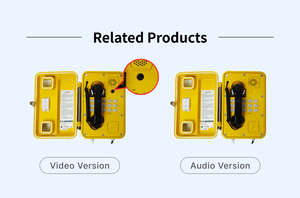 आउटडोर आपातकालीन सो फोन भारी-शुल्क औद्योगिक टेलीफोन आईपी 66/67 वाटरप्रूफ फोन बीकन-सक्षम मजबूत एल्यूमीनियम मिश्र धातु - Product Image 5