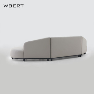 WBERT Canapé de réception italien minimaliste arqué Canapé de salon simple et moderne rembourré pour trois à plusieurs personnes - Product Image 2