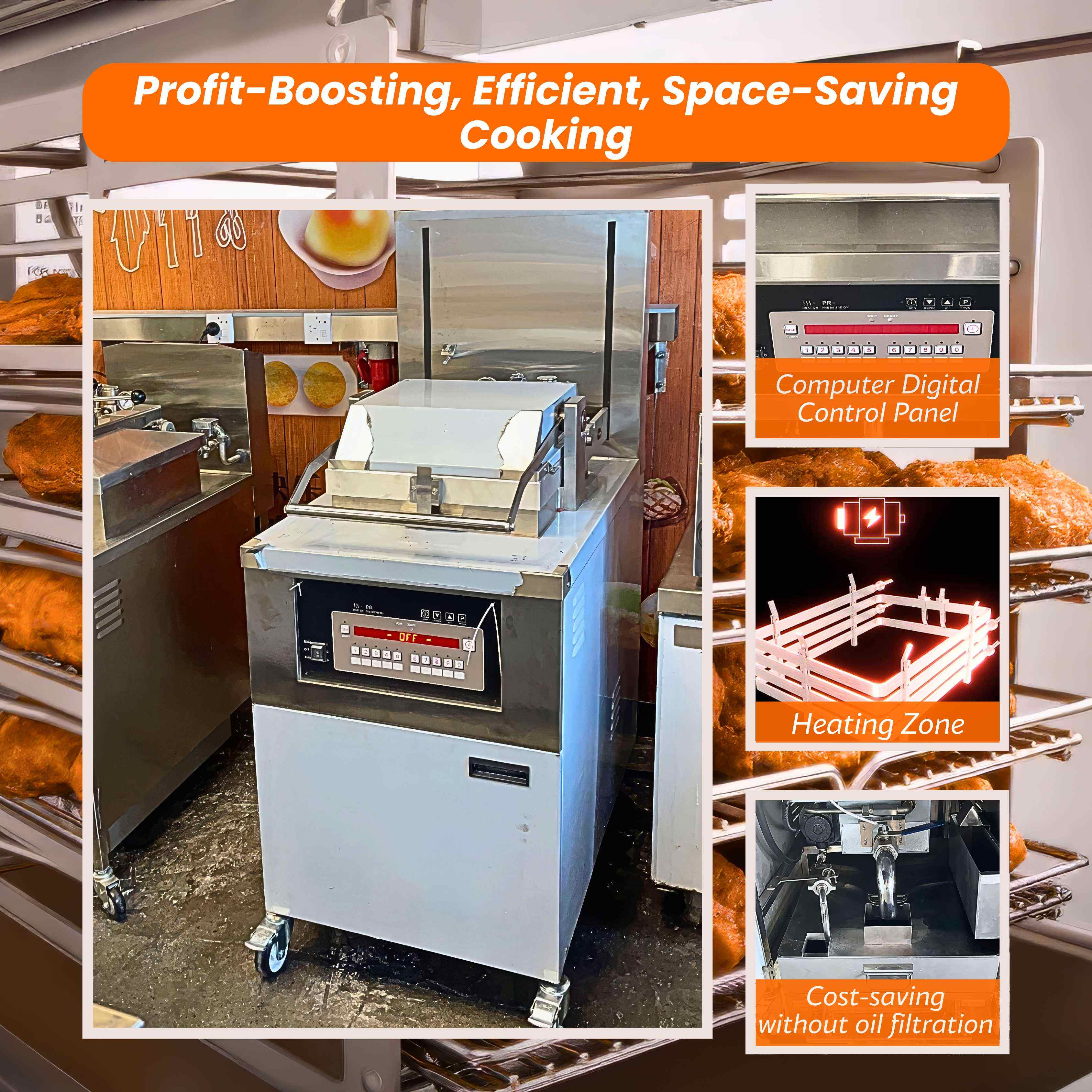 Chicken Pressure Fryer Machine - High Efficiency & Quality