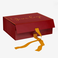 Emballage rigide pliable personnalisé, boîte cadeau magnétique, boîte cadeau luxueuse avec poignée en ruban
