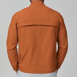 New Design Thin Men's Autumn Outdoor Sports Running <b>Jacket</b> Full Zipper Windbreaker Stand Collar Front Logo <b>Workout</b> Activewear - Product Image 4
