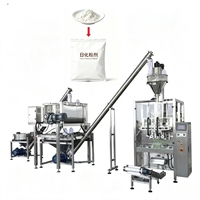 Machine d'emballage verticale et horizontale entièrement automatique pour poudre de protéines, sucre, farine, en sacs et rouleaux de film, pour produits secs en kg