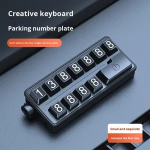 Tarjeta de Número de <span class=keywords><strong>Teléfono</strong></span> para Estacionamiento <span class=keywords><strong>Temporal</strong></span> de Automóviles, Diseño Creativo y Único 2026, con Luz, Martillo de Seguridad y Cortador de Cinturón - Product Image 5