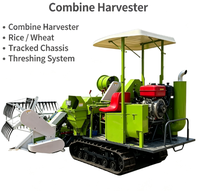 Moissonneuse-batteuse compacte sur chenilles pour riz, blé, colza et autres cultures