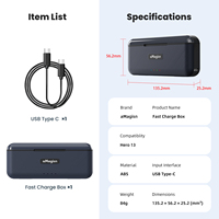 AMagisn Boîte de charge rapide pour GoProHero 13 Boîte de stockage de batterie Chargeur intelligent Accessoires pour caméra d'action GoProHero 13