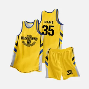 Snelle Levering Basketbal Truien Voor Heren Mouwloze Basketbal Uniform Shorts Digitaal Printen Basketbal Truien Sets