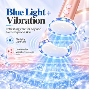 Appareil de massage facial à rouleaux de jade LED avec chaleur et vibrations pour les soins de beauté du contour des yeux et du cou - Product Image 2