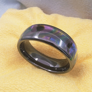 Waterproof Scratch Resistant Black Ceramic NFC <b>Ring</b> NTAG216 Programmable 13.56MHz Passive RFID Tag for Daily Wear Access Control - Product Image 2