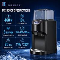 Broyeur à glace haute puissance 8 kg/min, machine à glace pilée premium, capacité de stockage 8-10 kg, broyeur et concasseur à glace automatique commercial 110-240V