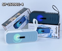 Haut-parleur Bluetooth portable RGB 8W avec support de téléphone, sans fil, pour extérieur, prend en charge BT, TF, USB, radio FM, TWS, charge Type-C