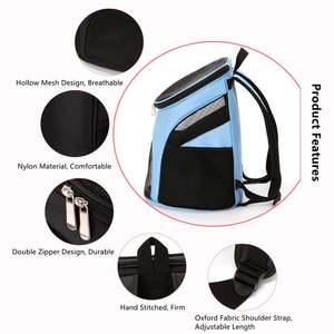 Bolsa plegable para mascotas, mochila transpirable para gatos, mochila portátil para perros y gatos, mochila de viaje para exteriores, bolsa de transporte para perros pequeños - Product Image 3