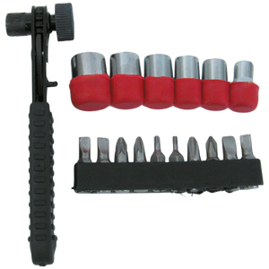 17-Piece Reversible Bits and Sockets Holder <b>Tool</b> <b>Storage</b> Organizer - Product Image 1