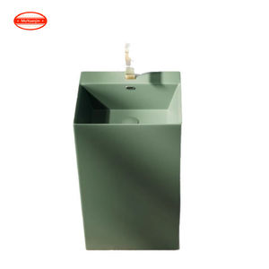 Rétro vert <span class=keywords><strong>colonne</strong></span> Type lavabo évier hôtel toilette plancher salle de bain accessoire pour Villa <span class=keywords><strong>colonne</strong></span> bassin - Product Image 1