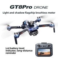 Drone GT8 avec contrôle par écran, moteur brushless, évitement d'obstacles, photographie aérienne HD, quadricoptère RC, avion jouet FPV, vol extérieur, cadeau