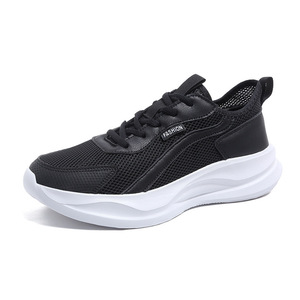 Zapatos Deportivos Negros de Malla con Cordones, Punta Redonda, Entresuela Transpirable de EVA, Suela de Goma, para Todas las Temporadas, Venta al Por Mayor - Product Image 4