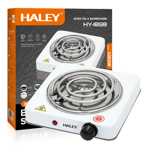 Plaque chauffante électrique simple HALEY 1000W, portable, en fer, pour comptoir de cuisine, avec boîtier métallique, pour usage domestique - Product Image 1